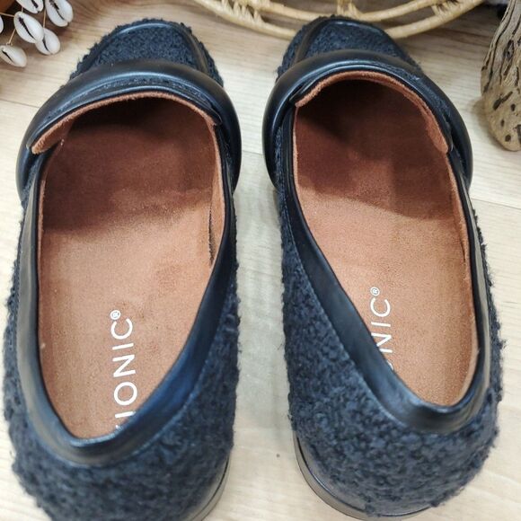 Vionic Women's 6.5 Mylene Boucle Loafers Classy Professional Slip On Shoes Black - Picture 9 of 11